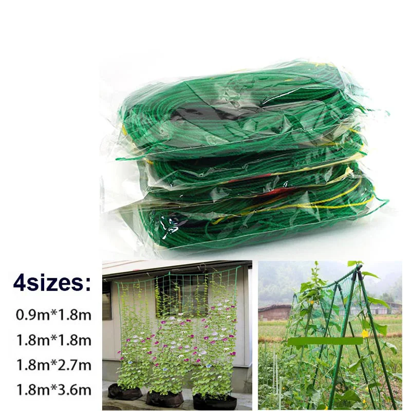 

1.8m 3.6m 2.7m 0.9m Garden Plants Flower Climbing Net Plastic Nylon Glory Vine Netting Support Net Grow Net Holder Netting s1