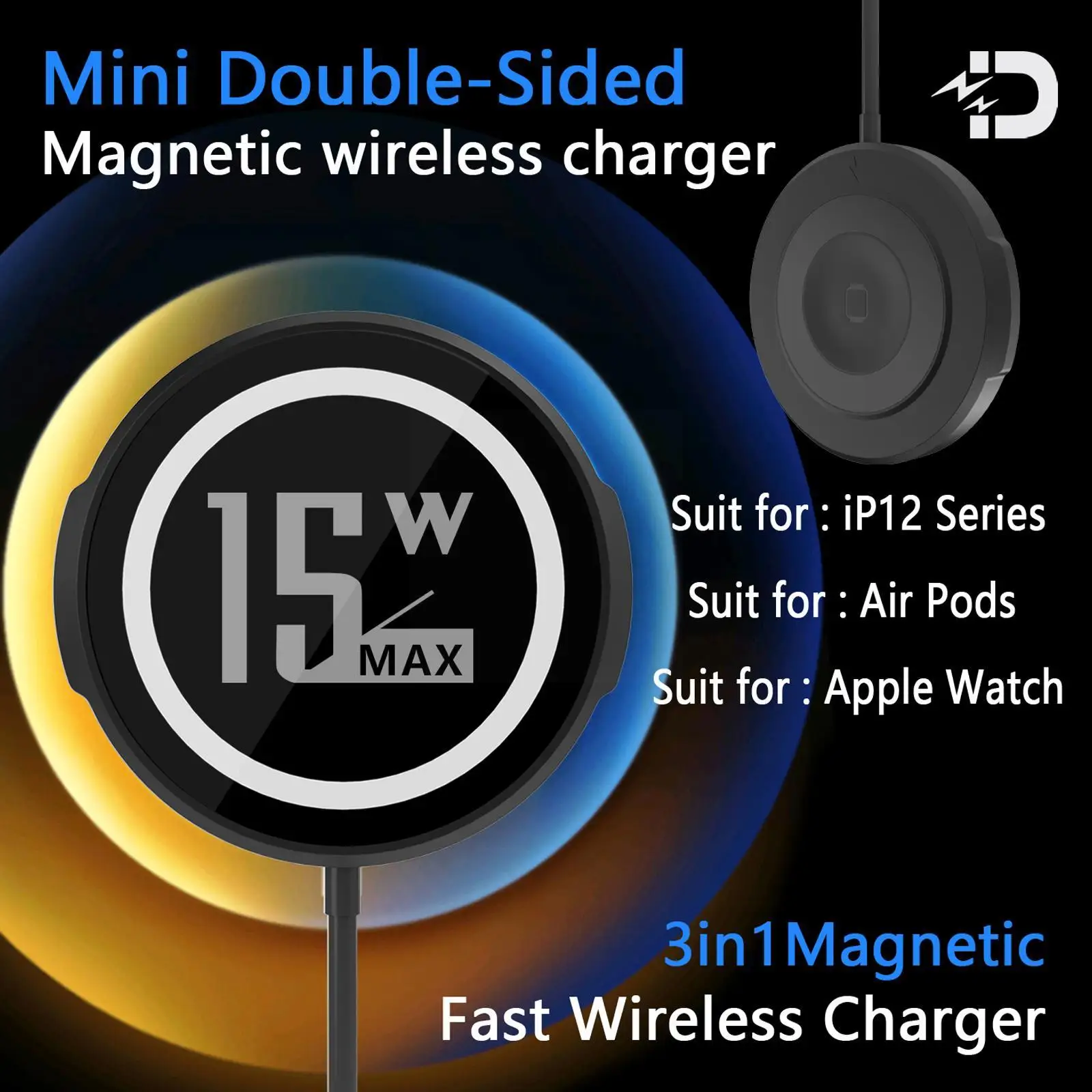 2 In 1 For 13/12pro/11/xs/x/max/ Fast Magnet Qi Wireless Charger Fast Charging For 6 5 For Airpod N2x3
2 In 1 For 13/12pro/11/xs/x/max/ Fast Magnet Qi Wireless Charger Fast Charging For 6 5 For Airpod N2x3