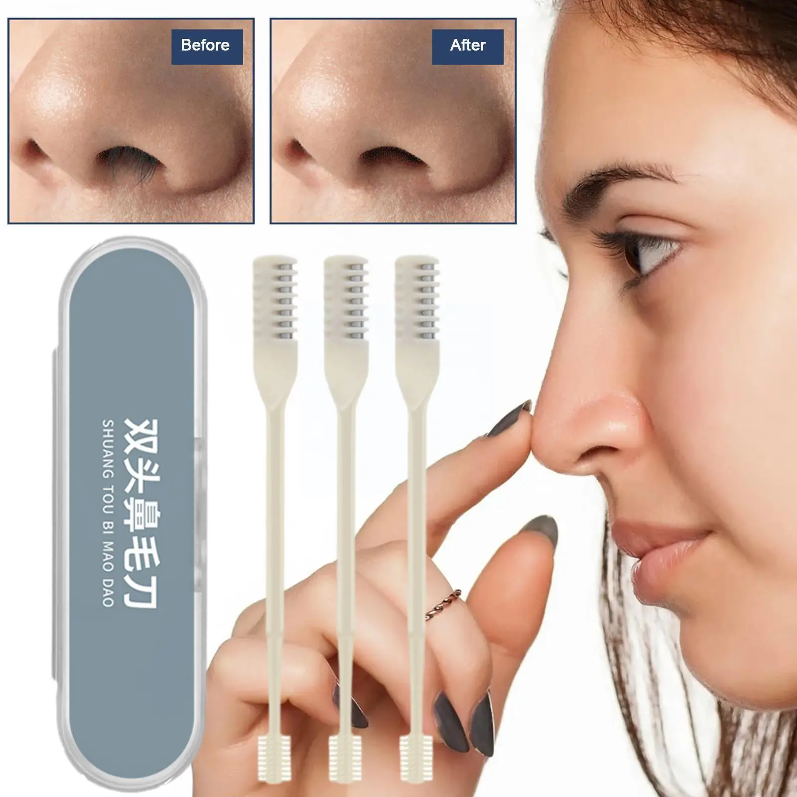 360 Degree Rotating Double Head Nose Hair Trimmer Nose Removal Washable Tools Trimming Trimmer Nose Hair Ear Hair Portable W8X3
360 Degree Rotating Double Head Nose Hair Trimmer Nose Removal Washable Tools Trimming Trimmer Nose Hair Ear Hair Portable W8X3