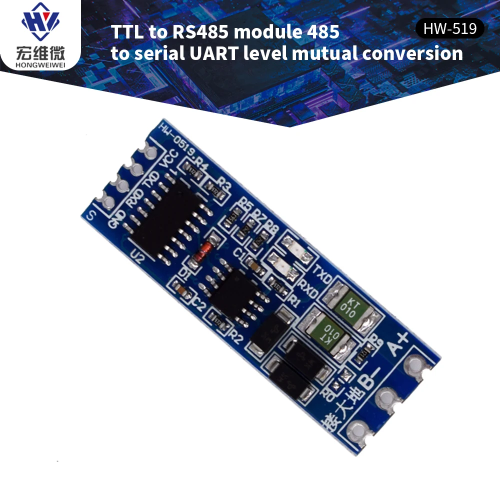 MCU TTL To RS485 Module 485 To Serial Port UART Level Mutual Conversion Hardware Automatic Flow Control Suitable for Uart Series
MCU TTL To RS485 Module 485 To Serial Port UART Level Mutual Conversion Hardware Automatic Flow Control Suitable for Uart Series