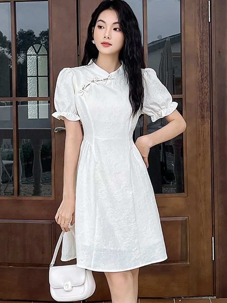 2023 White Jacquard Puff Sleeve Mini Dress Women Black Korean Vintage Luxury Prom Dress Summer New Elegant Bodycon Elegant Dress
2023 White Jacquard Puff Sleeve Mini Dress Women Black Korean Vintage Luxury Prom Dress Summer New Elegant Bodycon Elegant Dress
