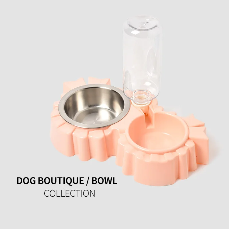 

Поилка для домашних животных, автоматическая двойная миска из нержавеющей стали, нескользящая, для собак и кошек