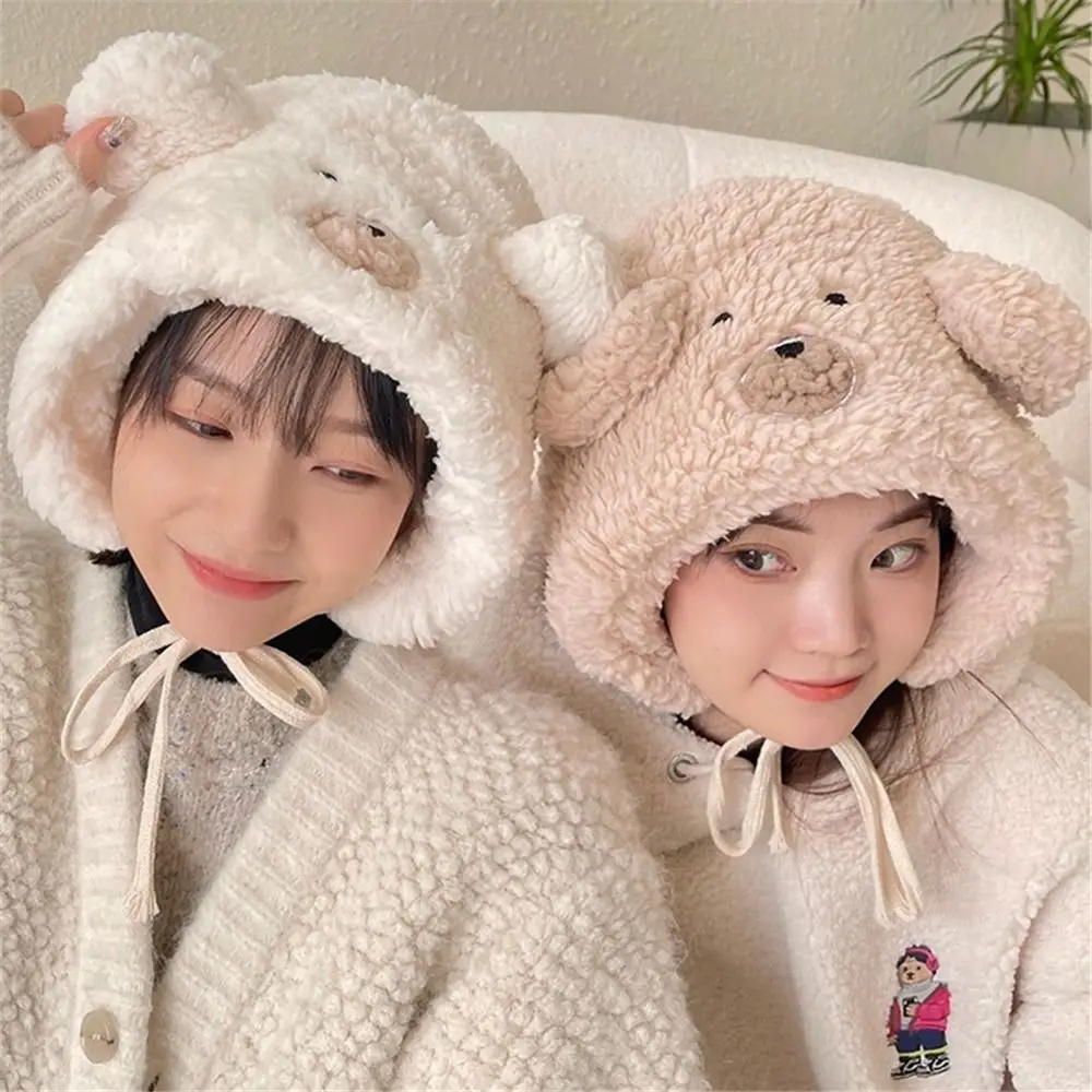 Fashion Cute Bear Ear Winter Warm Earflap Earmuff Plush Hat Windproof Caps Beanies Caps
Fashion Cute Bear Ear Winter Warm Earflap Earmuff Plush Hat Windproof Caps Beanies Caps