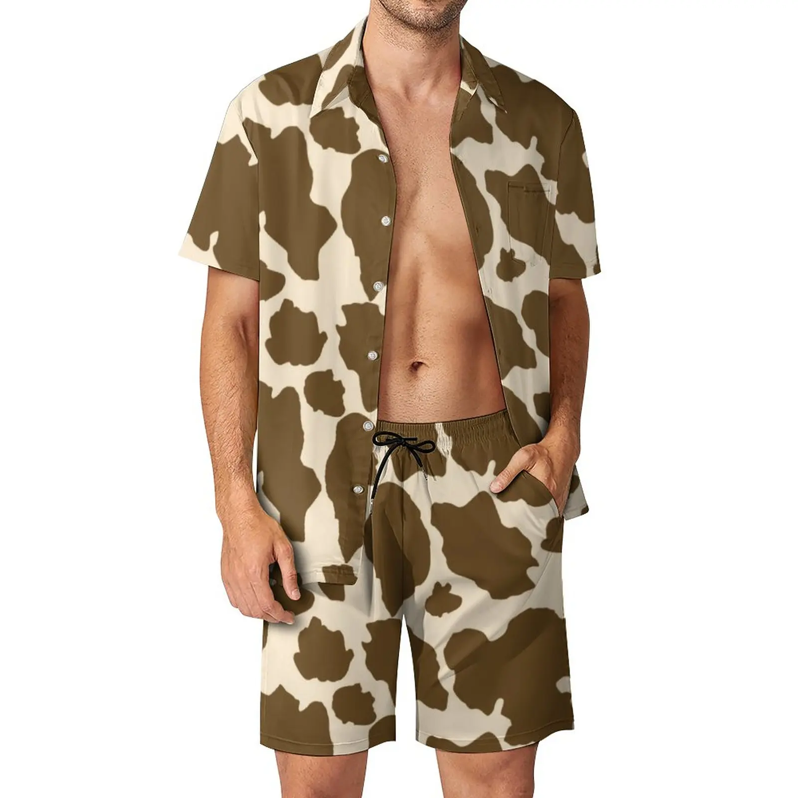 Farm Animals Men Sets Brown Spots Cow Print Casual Shirt Set Fashion Beach Shorts Summer Suit 2 Piece Plus Size
Farm Animals Men Sets Brown Spots Cow Print Casual Shirt Set Fashion Beach Shorts Summer Suit 2 Piece Plus Size