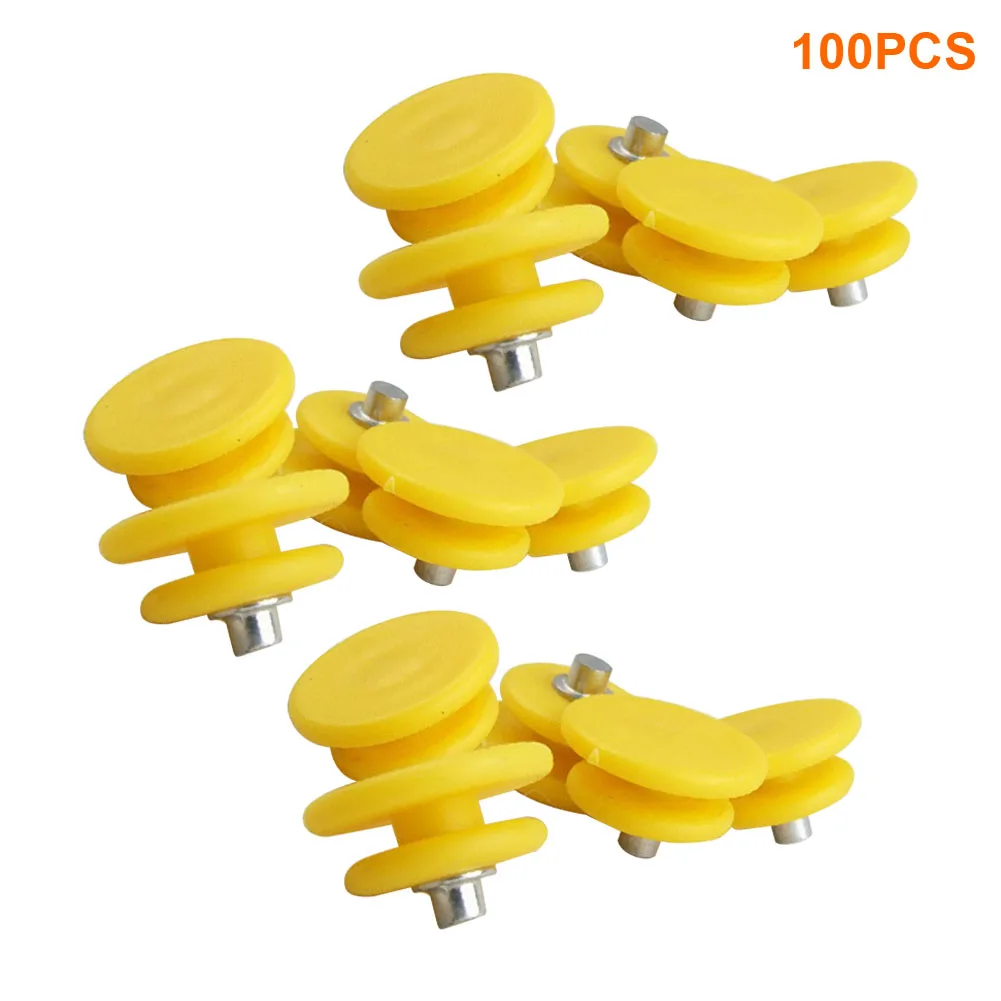 100 шт., скобы для альпинизма, желтые 
100 шт., скобы для альпинизма, желтые