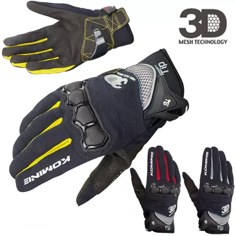 Новые летние мотоциклетные перчатки с сенсорным экраном KOMINE GK162, 3D сетчатые технологии, мотоциклетные гоночные перчатки
Новые летние мотоциклетные перчатки с сенсорным экраном KOMINE GK162, 3D сетчатые технологии, мотоциклетные гоночные перчатки