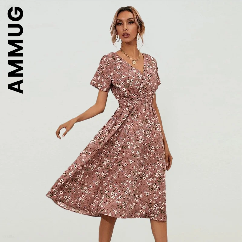 Ammug Short Sleeve Dress Women New Lazy Harajuku Ladies Dress Maxi Dress Chiffon Floral Print Stylish Clothing Female Vestidos
Ammug Short Sleeve Dress Women New Lazy Harajuku Ladies Dress Maxi Dress Chiffon Floral Print Stylish Clothing Female Vestidos