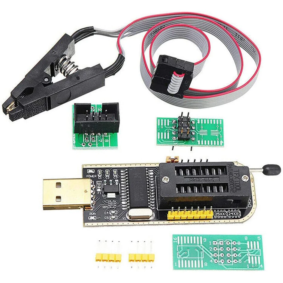 CH341A XTW100 24 25 Series EEPROM Flash BIOS CH341 USB Programmer Module + SOIC8 SOP8 Test Clip For EEPROM 93CXX / 25CXX / 24CXX
CH341A XTW100 24 25 Series EEPROM Flash BIOS CH341 USB Programmer Module + SOIC8 SOP8 Test Clip For EEPROM 93CXX / 25CXX / 24CXX