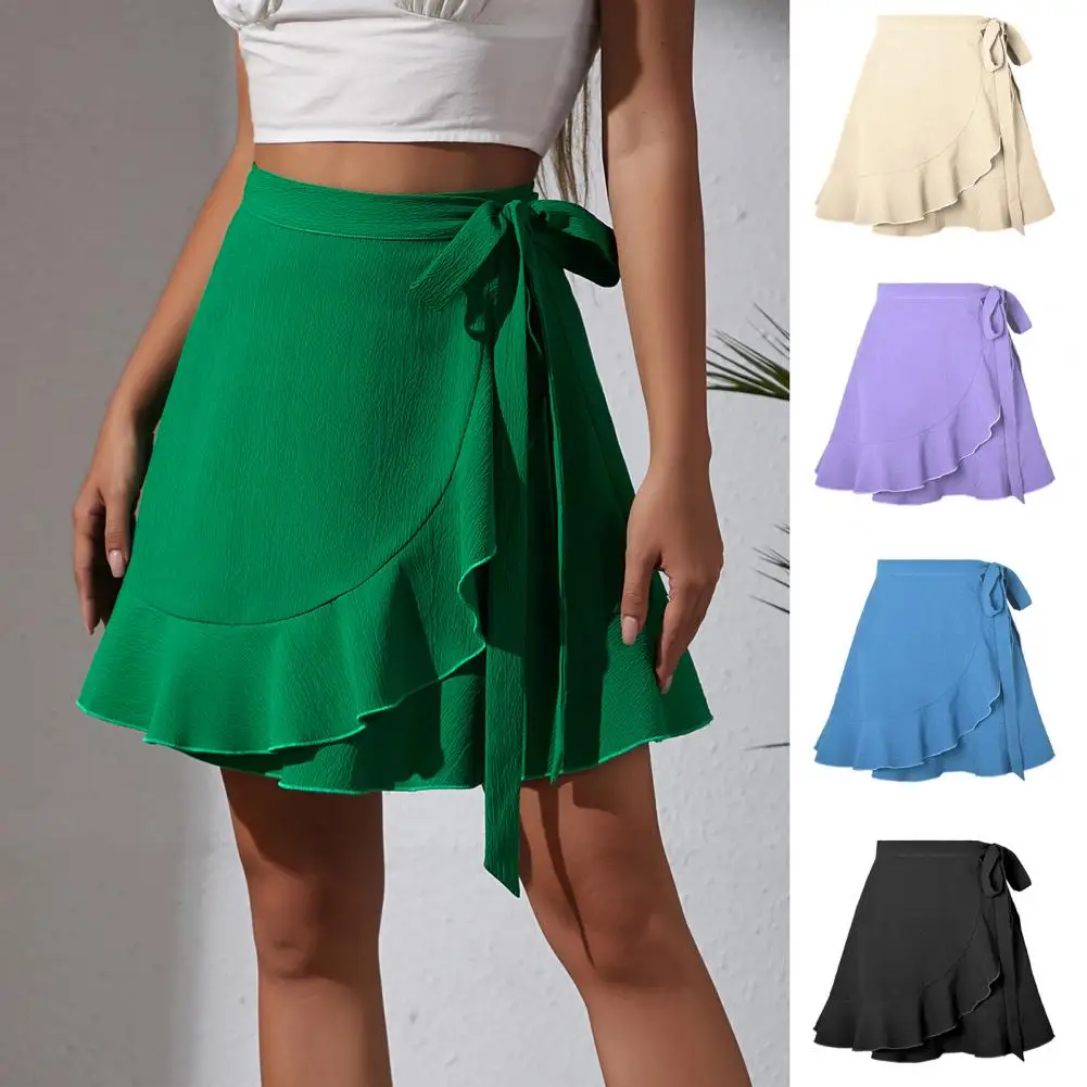New In 2023 Summer Lace Up High Waist Chiffon Short Skirt For Women Fashion Solid Color Ruffles Bandage Elegant Casual Skirts
New In 2023 Summer Lace Up High Waist Chiffon Short Skirt For Women Fashion Solid Color Ruffles Bandage Elegant Casual Skirts