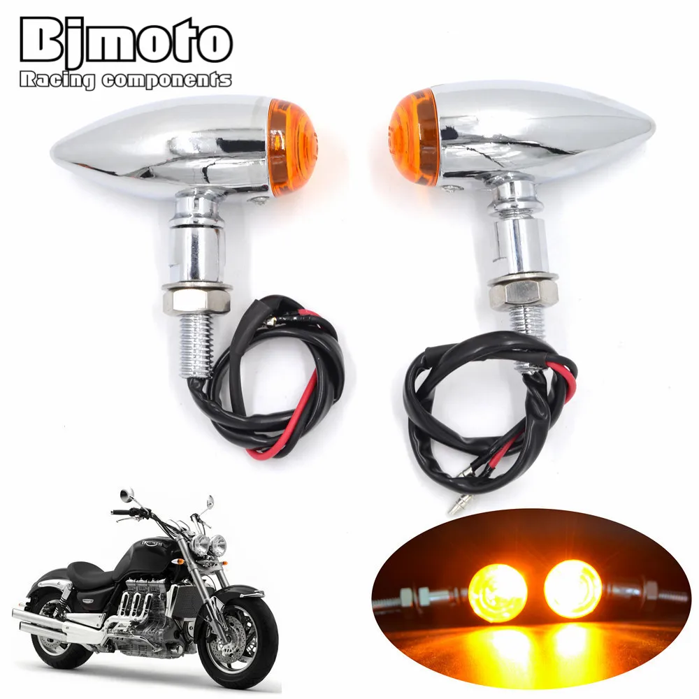 Motorcycle LED Metal Bullet Turn Signals Indicator Lights Mini Bulb Amber Universal Blinkers Lamp For Harley Cruiser Chopper 
Motorcycle LED Metal Bullet Turn Signals Indicator Lights Mini Bulb Amber Universal Blinkers Lamp For Harley Cruiser Chopper
