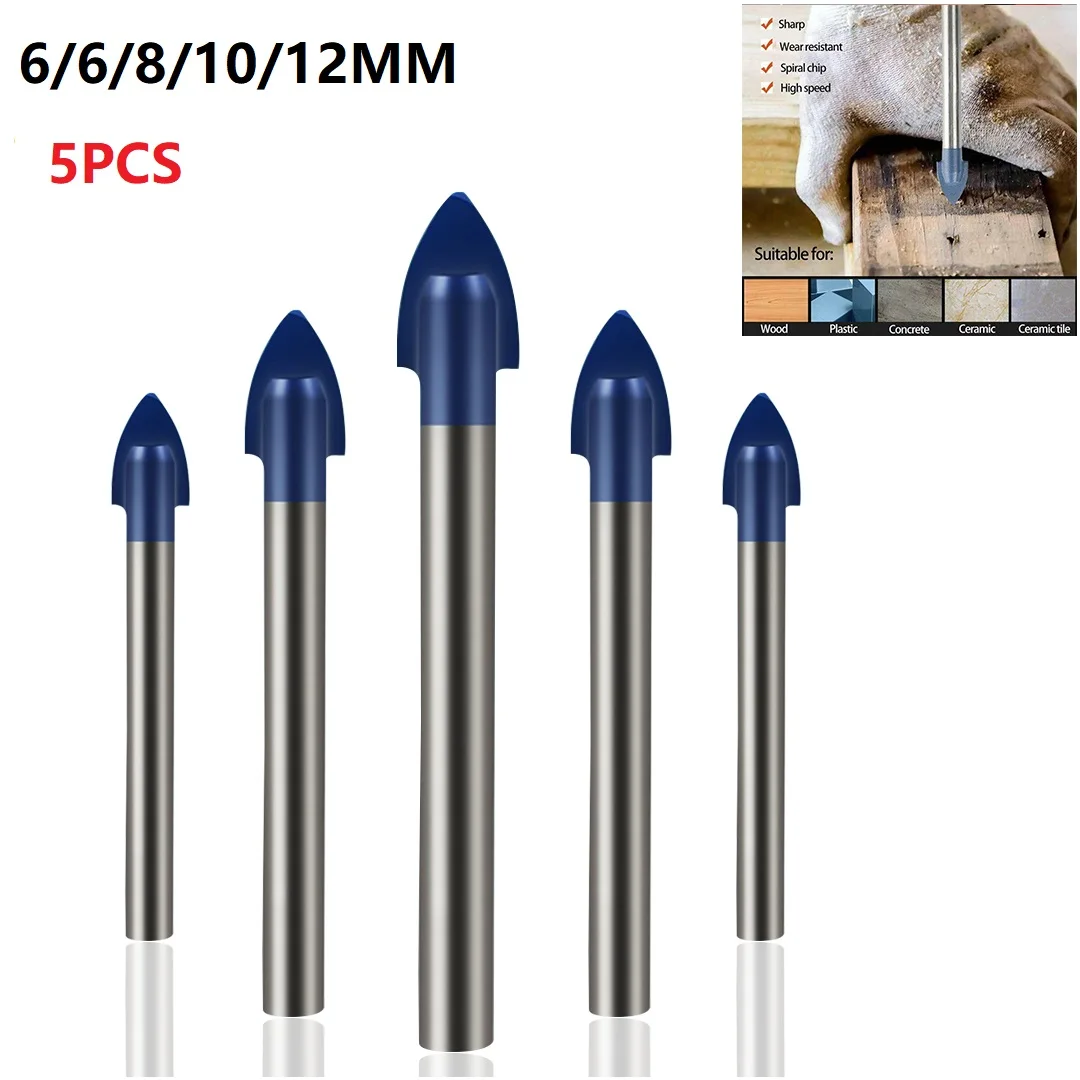 6-12mm Ceramic Drill Bit Glass Tile Diamond Tip Drill Bit Set Tungsten Carbide Tipped Cutter Head Wall Ceramic Hole Opener
6-12mm Ceramic Drill Bit Glass Tile Diamond Tip Drill Bit Set Tungsten Carbide Tipped Cutter Head Wall Ceramic Hole Opener