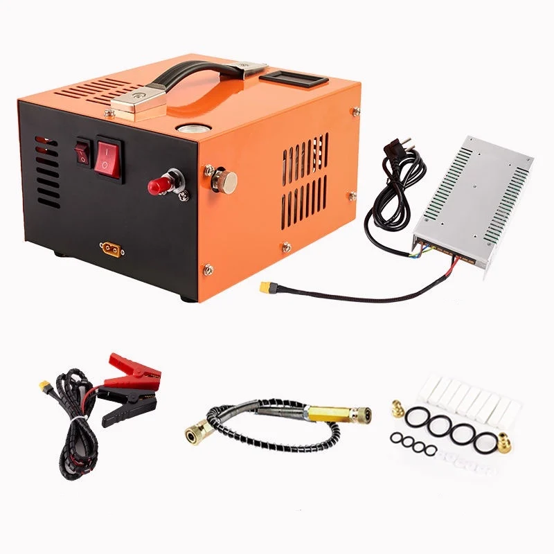 PCP pump PCP 12V 4500Psi 300Bar 30mpa portable PCP air compressor high-pressure pump with transformer color bullet storage tank
PCP pump PCP 12V 4500Psi 300Bar 30mpa portable PCP air compressor high-pressure pump with transformer color bullet storage tank