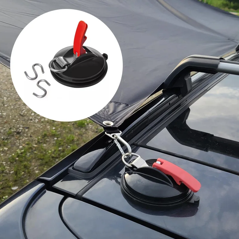 

Outdoor Camping Rope Powerful Suction Cup Car Tent with Securing Hook Canopy Hook Luggage Strap Fixer Pet Vacuum Suction Cup