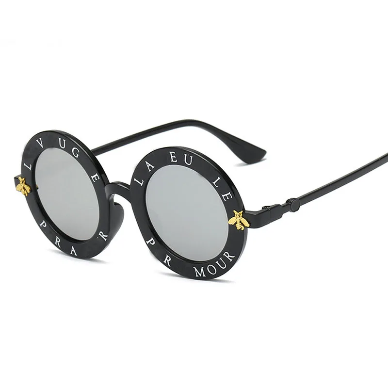 

Round Retro Sunglasses Luxury Women Men Fashion Vintage Glasses Circle Classic Bee Letter Sun Glasses Shades Visor Oculos Top