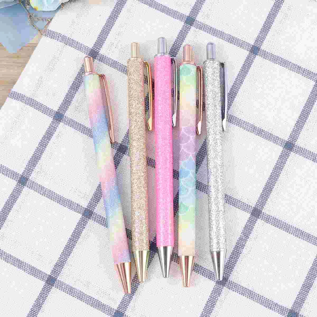 5 PCS Glitter Ballpoint Pens Press Multi-function Creative Retractable Pens for School
5 PCS Glitter Ballpoint Pens Press Multi-function Creative Retractable Pens for School
