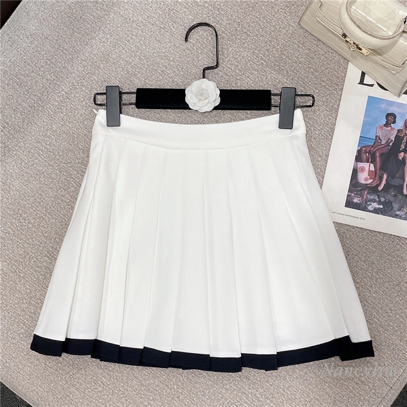 Black and White Edge High Waist Pleated Skirt for Women 2022 Summer New All-Matching Mini Skirts
Black and White Edge High Waist Pleated Skirt for Women 2022 Summer New All-Matching Mini Skirts