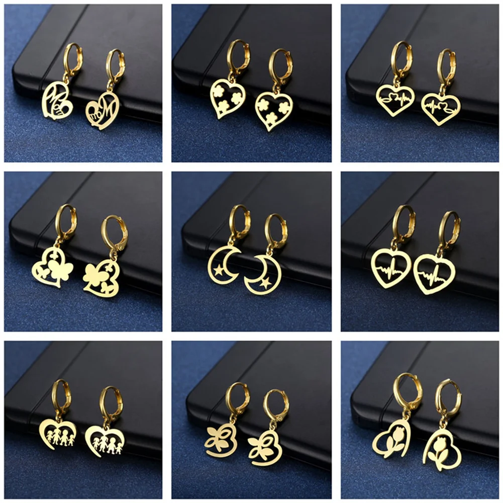New Design 1 Pair Fashion Jewelry Hollow Heart For Woman Cute Best Gifts Drop Earing Earrings Butterfly Shape Stainless Steel
New Design 1 Pair Fashion Jewelry Hollow Heart For Woman Cute Best Gifts Drop Earing Earrings Butterfly Shape Stainless Steel