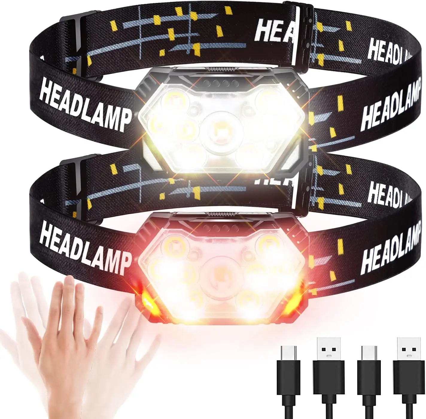 High Power 9LED Motion Sensor Headlamp USB Rechargeable Mini Head Flashlight with Red Light Waterproof Fishing Running Headlight
High Power 9LED Motion Sensor Headlamp USB Rechargeable Mini Head Flashlight with Red Light Waterproof Fishing Running Headlight