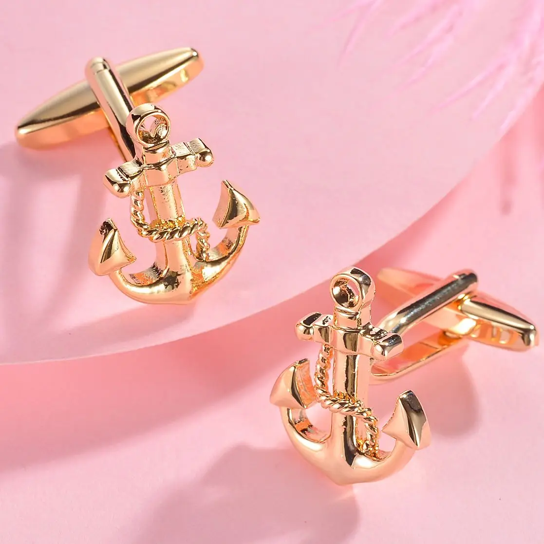 Ship Anchor Copper High Quality Cufflinks For Men Antique Vintage Golden Cuff Links Presents Suit Accessories Jewellery
Ship Anchor Copper High Quality Cufflinks For Men Antique Vintage Golden Cuff Links Presents Suit Accessories Jewellery