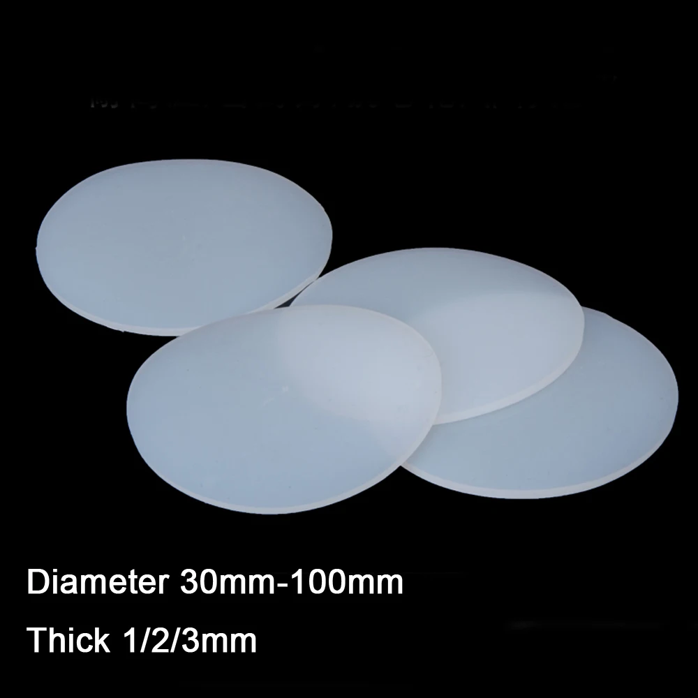 White Round Silicone Rubber Sheet Seal Gasket Diameter 30/40/50/60/70/80/90/100mm Thick 1/2/3mm
White Round Silicone Rubber Sheet Seal Gasket Diameter 30/40/50/60/70/80/90/100mm Thick 1/2/3mm