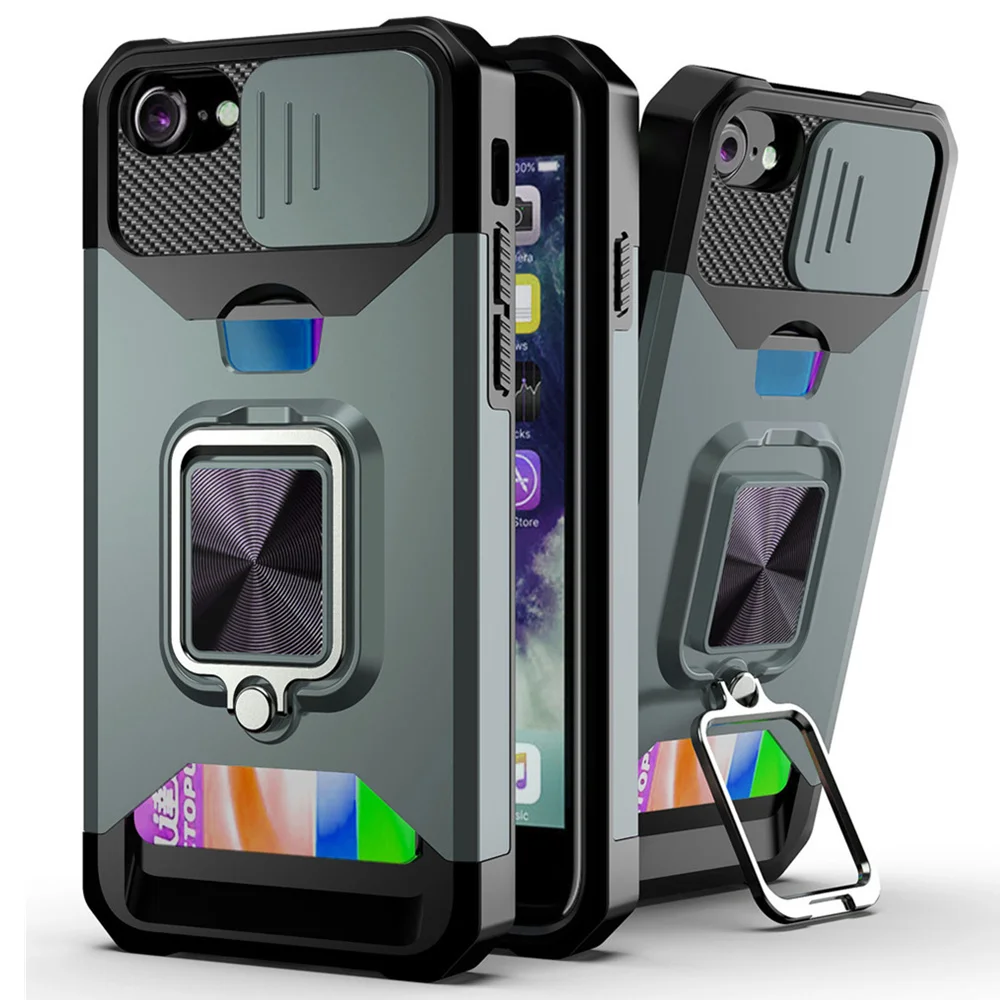 For iPhone SE 2022 2020 Case Ring Holder TPU Card Slot Armor Cover For iPhone SE3 SE2 SE SE2022 5G Shockproof Coque Funda Capa
For iPhone SE 2022 2020 Case Ring Holder TPU Card Slot Armor Cover For iPhone SE3 SE2 SE SE2022 5G Shockproof Coque Funda Capa