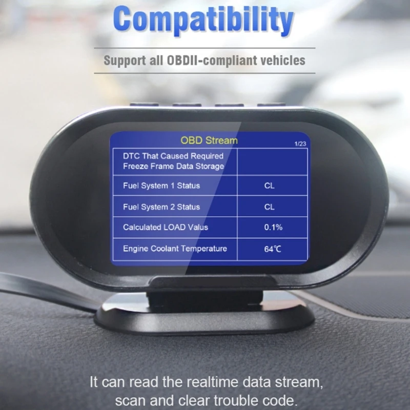 OBD2 Автомобильный диагностический инструмент OBD2/EOBD Scanner HUD Head Up Display Устройство 2 в 1
OBD2 Автомобильный диагностический инструмент OBD2/EOBD Scanner HUD Head Up Display Устройство 2 в 1