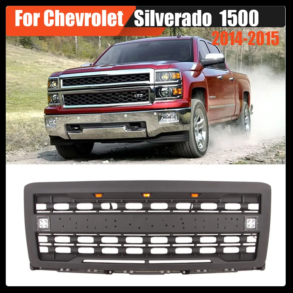 Auto Modified Front Bumper Grill Exterior Racing Grills Grille Trims Meshes Grill Covers For Chevrolet Silverado 1500 2014-2015 
Auto Modified Front Bumper Grill Exterior Racing Grills Grille Trims Meshes Grill Covers For Chevrolet Silverado 1500 2014-2015