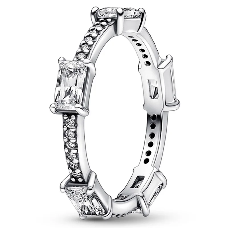 Authentic 925 Sterling Silver Rectangular Bars Sparkling Pave With Crystal Ring For Women Wedding Party Fashion Jewelry
Authentic 925 Sterling Silver Rectangular Bars Sparkling Pave With Crystal Ring For Women Wedding Party Fashion Jewelry