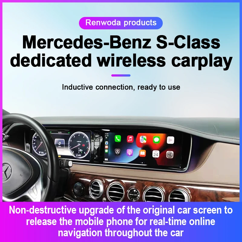 Беспроводной Автомобильный плеер CarPlay для Mercedes Benz S-Class W222 2014-2018 E-Class 2014, с функциями Android Auto Mirror Link AirPlay
Беспроводной Автомобильный плеер CarPlay для Mercedes Benz S-Class W222 2014-2018 E-Class 2014, с функциями Android Auto Mirror Link AirPlay