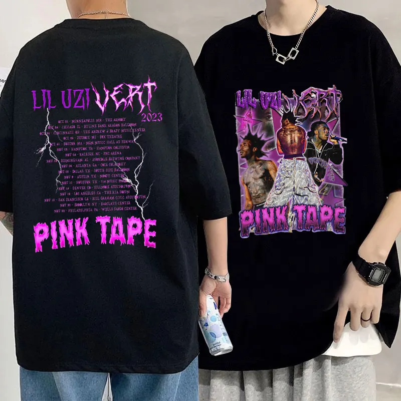 Rapper Lil Uzi Vert T Shirt Concert Tour Pink Tape Tshirt Man's Fashion Hip Hop Vintage Streetwear Unisex Pure Cotton T-shirt
Rapper Lil Uzi Vert T Shirt Concert Tour Pink Tape Tshirt Man's Fashion Hip Hop Vintage Streetwear Unisex Pure Cotton T-shirt