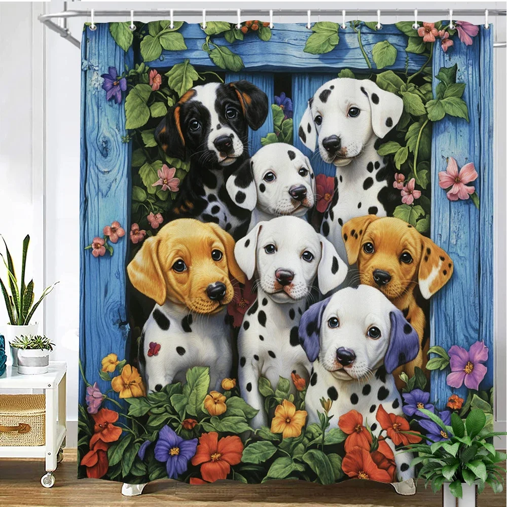 Lovely dogs and cats printed fabric shower curtain bathroom curtain,Garden flower animals home decoration curtain with hooks
Lovely dogs and cats printed fabric shower curtain bathroom curtain,Garden flower animals home decoration curtain with hooks