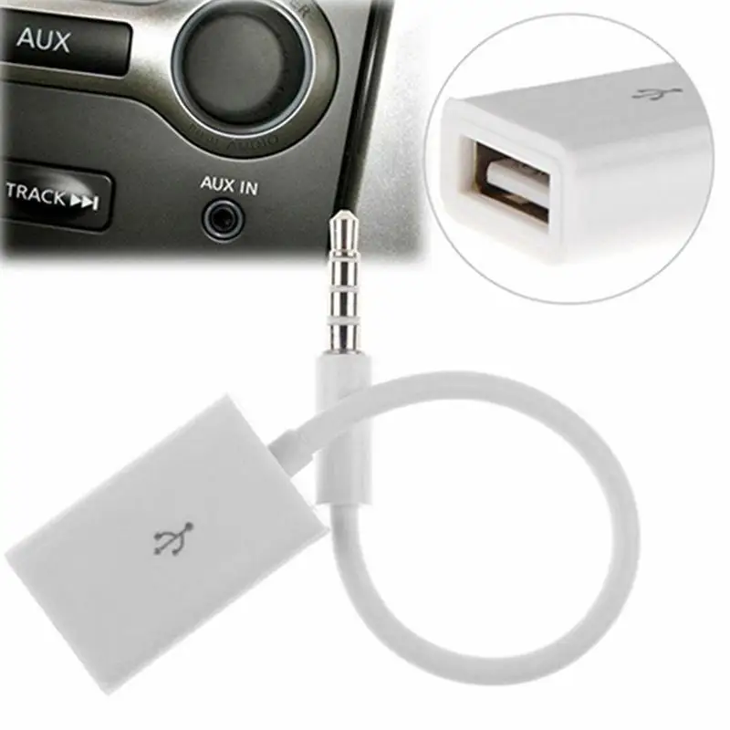 Автомобильный Кабель 3 5 мм автомобильный аудиоразъем AUX переходник на USB 2 0 с