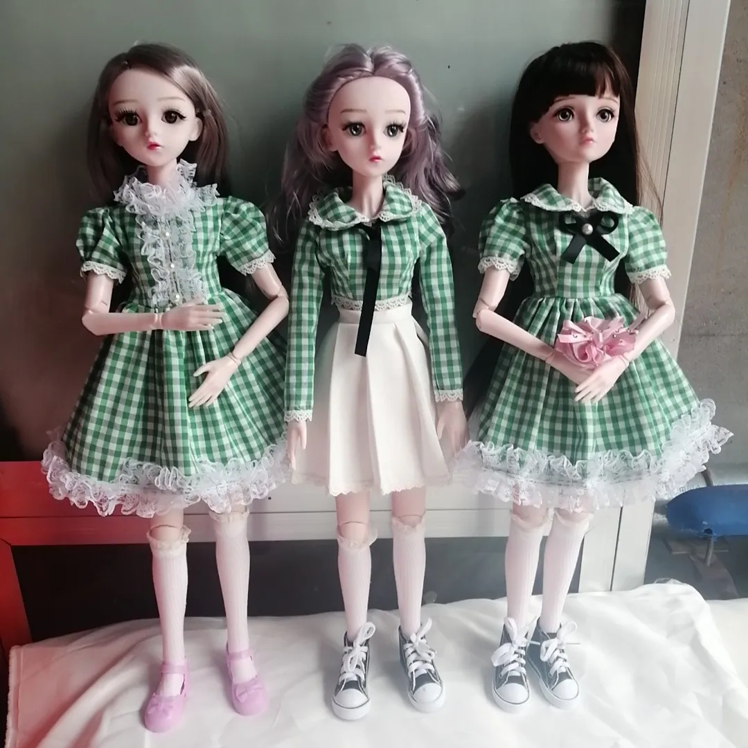 Одежда для куклы BJD SD, 3 точки, 60 см, платье для куклы, зеленая клетчатая искусственная кожа, свежее модное платье принцессы
Одежда для куклы BJD SD, 3 точки, 60 см, платье для куклы, зеленая клетчатая искусственная кожа, свежее модное платье принцессы