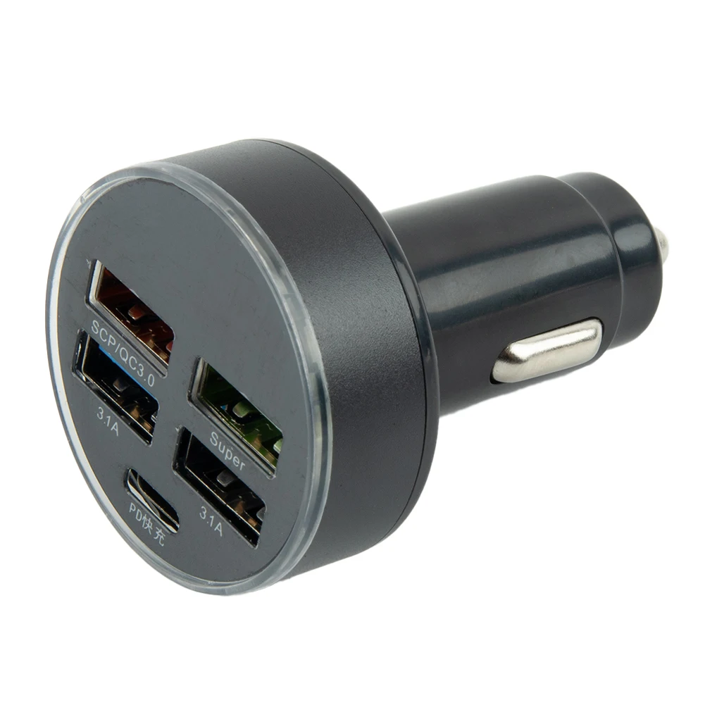 1xCar Charger Socket-Adapter 150W High-performance Interior Fast Auto Charger 4 USB Port + Type C Universal Socket-Adapter
1xCar Charger Socket-Adapter 150W High-performance Interior Fast Auto Charger 4 USB Port + Type C Universal Socket-Adapter