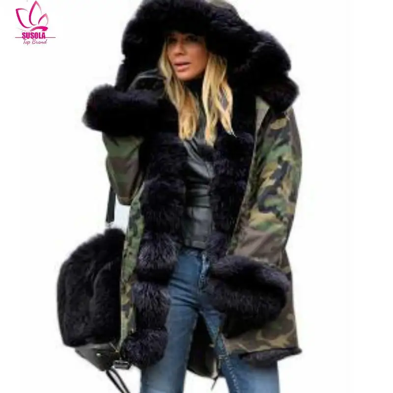 Womens Hooded Faux Fur Lined Warm Coats Parkas Anoraks Outwear Winter Long Jackets Women Parka Casual Hooded Fur Military Coat
Womens Hooded Faux Fur Lined Warm Coats Parkas Anoraks Outwear Winter Long Jackets Women Parka Casual Hooded Fur Military Coat