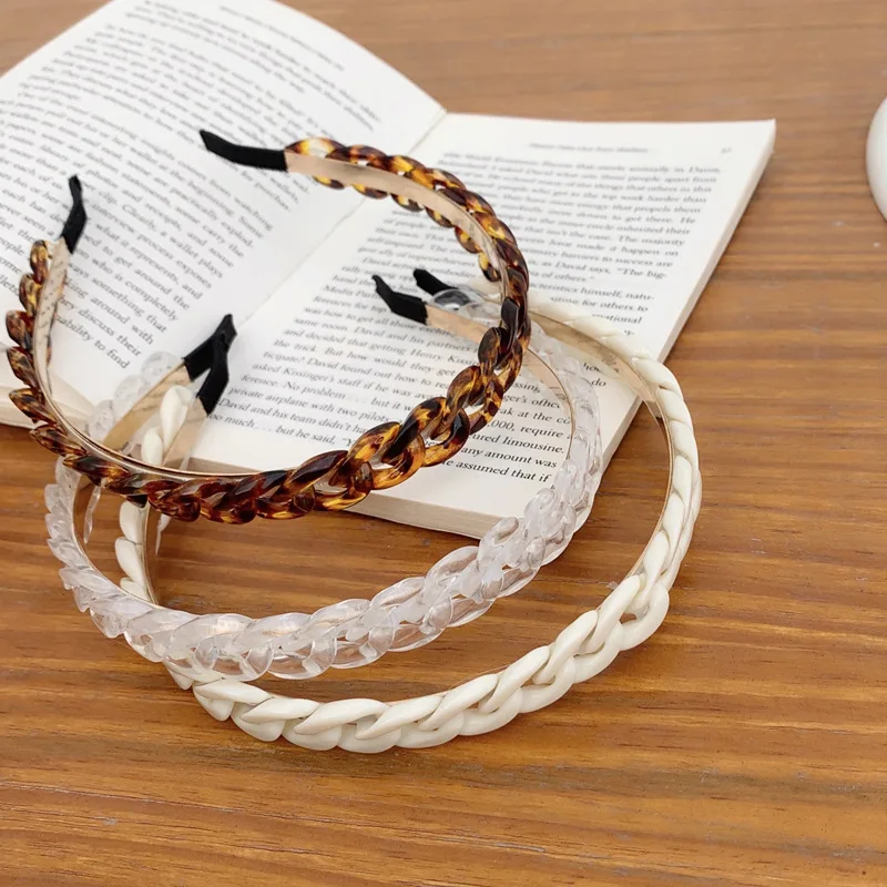 New Temperament Chain Resin Hair Band Geometric Vintage Brown Hair Accessories for Women
New Temperament Chain Resin Hair Band Geometric Vintage Brown Hair Accessories for Women