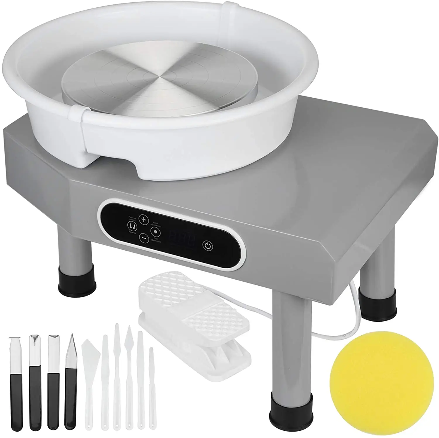 350W 25CM LCD Display Touch Screen Pottery Wheel Machine with Removable Detachable Basin for Ceramic Work Clay Art Craft
350W 25CM LCD Display Touch Screen Pottery Wheel Machine with Removable Detachable Basin for Ceramic Work Clay Art Craft