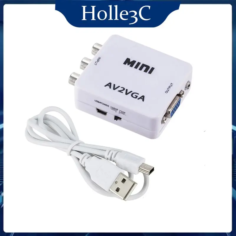 AV to VGA Scaler adapter HD Video composed of RCA to VGA converter AV / CVSB L / R Video 1080P Mini AV2VGA compatible with NTSC
AV to VGA Scaler adapter HD Video composed of RCA to VGA converter AV / CVSB L / R Video 1080P Mini AV2VGA compatible with NTSC