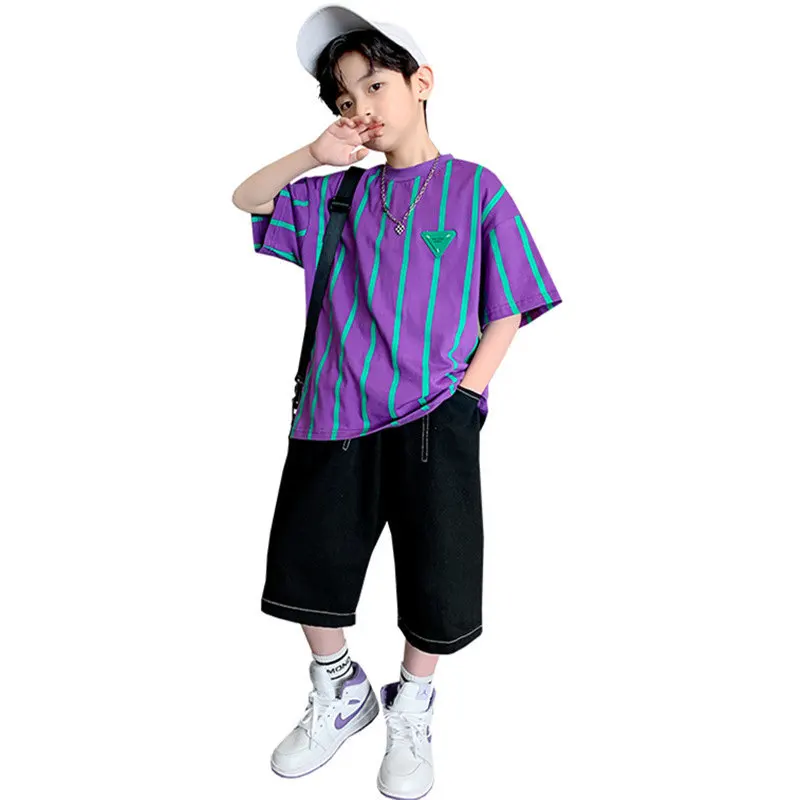 5-14Years Boys Clothes Summer Sport Clothing Set 2022 New Fashion O-Neck Striped Two Pieces Suit For Children Teens High Quality
5-14Years Boys Clothes Summer Sport Clothing Set 2022 New Fashion O-Neck Striped Two Pieces Suit For Children Teens High Quality