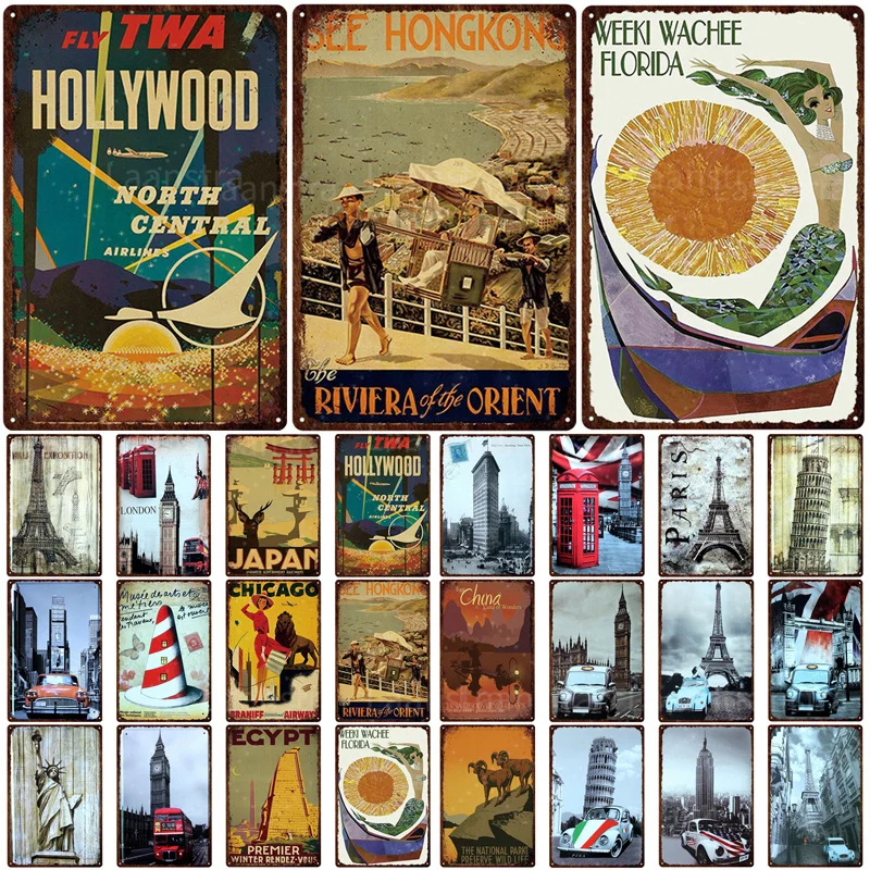 Hollywood Vintage Shabby Metal Plate City Pattern Wall Decor Tin Signs City Landmark Metal Plaque Signs Poster For Decorating
Hollywood Vintage Shabby Metal Plate City Pattern Wall Decor Tin Signs City Landmark Metal Plaque Signs Poster For Decorating