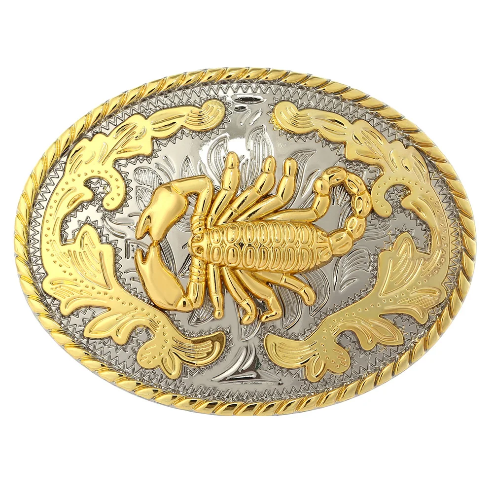 Western Cowboy Cool Scorpion Belt Buckle for Men Brand Design Quanlity Oval Gold Plating Hebilla Cinturón Hombre Dropshipping 
Western Cowboy Cool Scorpion Belt Buckle for Men Brand Design Quanlity Oval Gold Plating Hebilla Cinturón Hombre Dropshipping