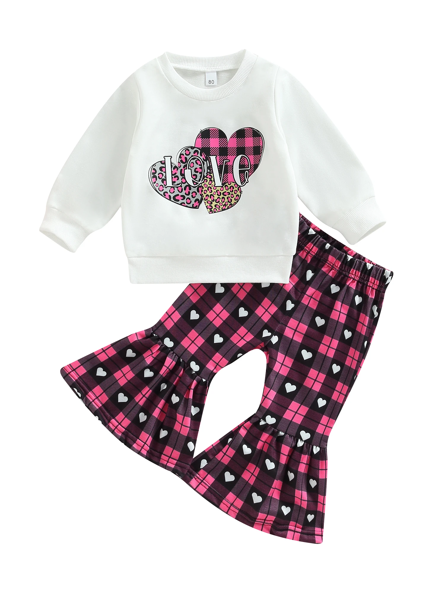 2 шт., длинные расклешенные штаны с круглым вырезом 
2 шт., длинные расклешенные штаны с круглым вырезом