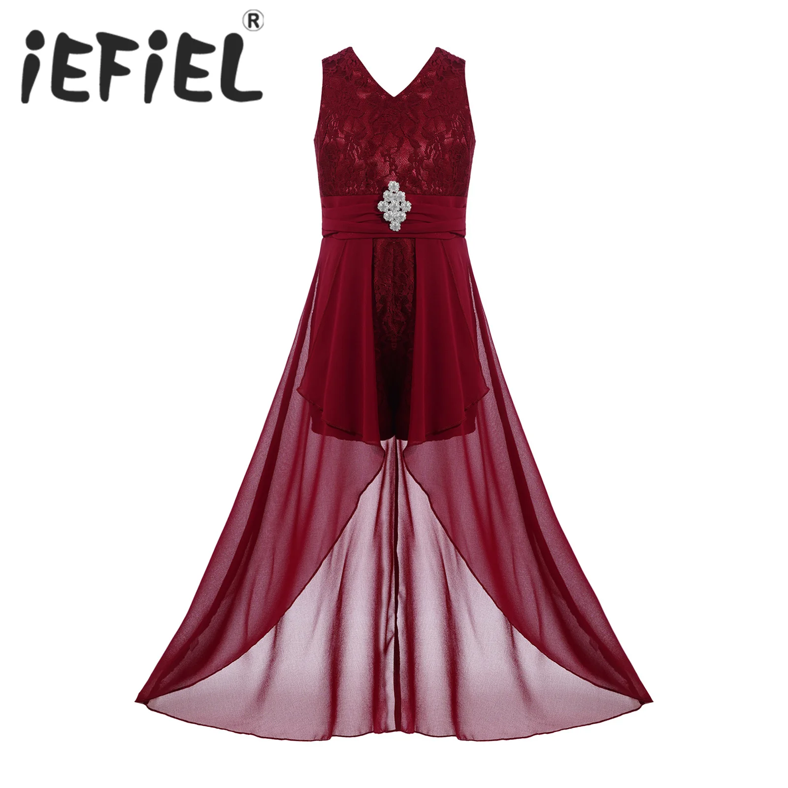 Детское шифоновое платье-пачка без рукавов, с цветочным кружевом
Детское шифоновое платье-пачка без рукавов, с цветочным кружевом