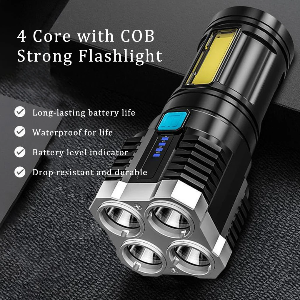 400LM LED Flashlight USB Rechargeable Torch Long-range Light Spotlight Adjustable 4 Modes Activity Camping Type 1
400LM LED Flashlight USB Rechargeable Torch Long-range Light Spotlight Adjustable 4 Modes Activity Camping Type 1