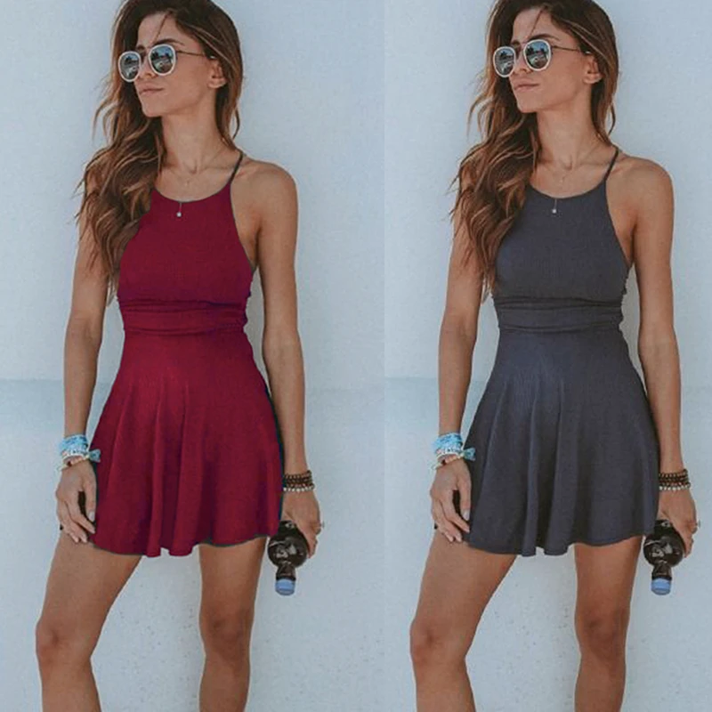 HOT Fashion Women Dress Summer Casual Sleeveless Solid Female Beach Dress Sexy Ladies Short Mini Dress Womens Clothing Sundress
HOT Fashion Women Dress Summer Casual Sleeveless Solid Female Beach Dress Sexy Ladies Short Mini Dress Womens Clothing Sundress