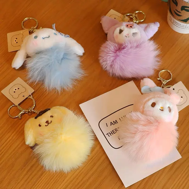Cute Sanrio Keychain Cinnamoroll Melody Kuromi Pompom Purin School Bag Plush Key Chain Pendant Plush Doll Gifts
Cute Sanrio Keychain Cinnamoroll Melody Kuromi Pompom Purin School Bag Plush Key Chain Pendant Plush Doll Gifts