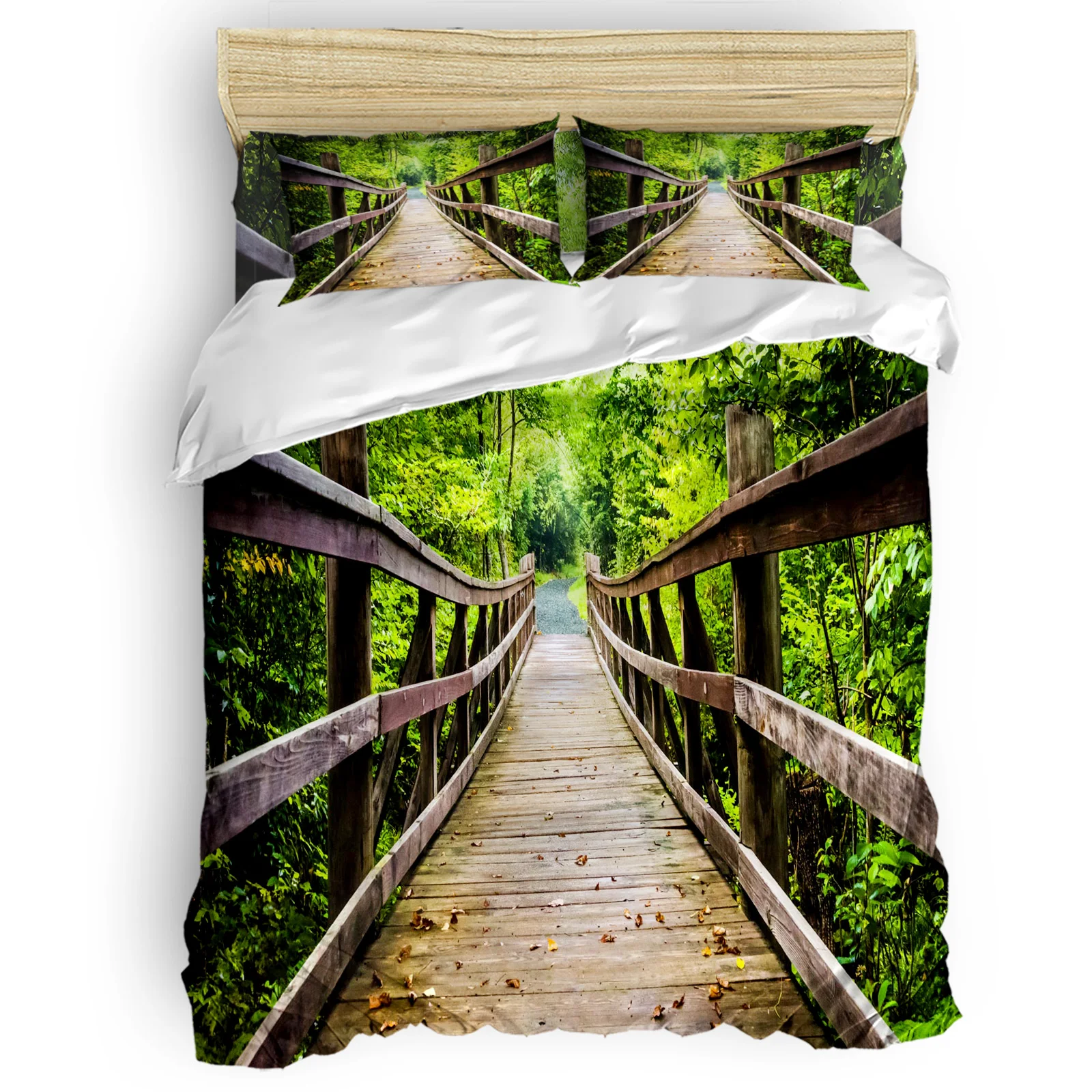 Wooden Bridge Forest Trail Nature Comfortable Household Goods Bedroom Bed Luxury Duvet Cover 2/3/4 Pieces
Wooden Bridge Forest Trail Nature Comfortable Household Goods Bedroom Bed Luxury Duvet Cover 2/3/4 Pieces