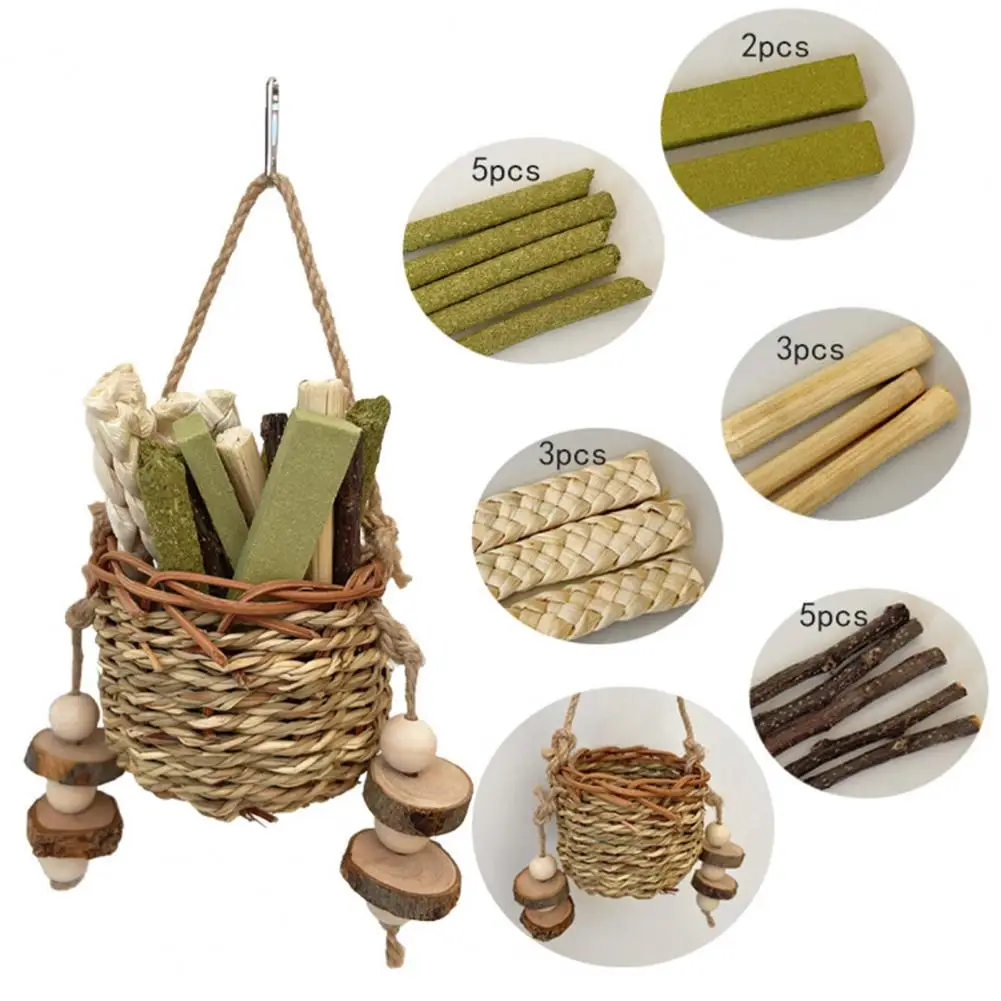 Pet Chew Toy Pet Toy with Straw Sticks Natural Grass Wood Bunny Chew Toys Teeth Grinding Treats for Small Pets Hamsters Guinea
Pet Chew Toy Pet Toy with Straw Sticks Natural Grass Wood Bunny Chew Toys Teeth Grinding Treats for Small Pets Hamsters Guinea