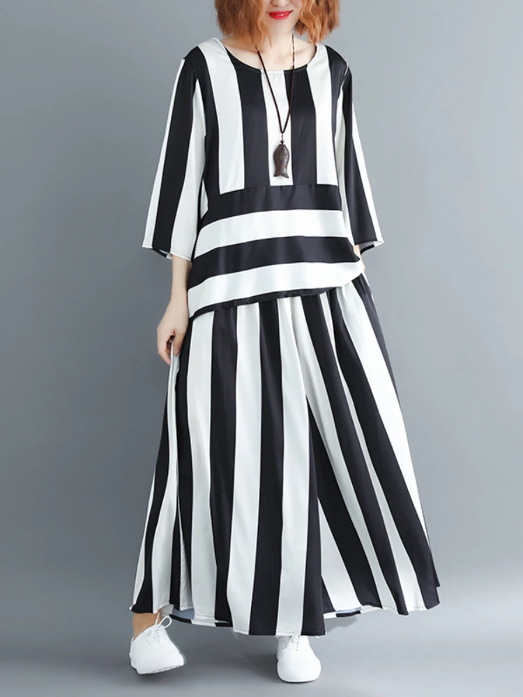Stripes Loose and Wide-leg Pants Set Plus Size Women's Dress Trouser Suits Summer Suit Clothing Woman 2 Pieces Chic Pant Sets
Stripes Loose and Wide-leg Pants Set Plus Size Women's Dress Trouser Suits Summer Suit Clothing Woman 2 Pieces Chic Pant Sets