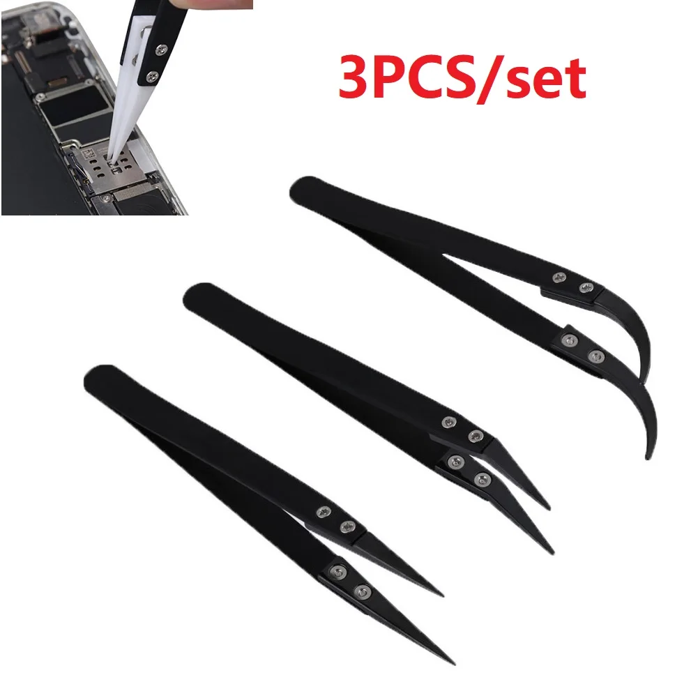 1/3pcs Anti-Statische Roestvrijstalen Pincet Precisie Onderhoud Reparatie Gebogen Tool Thuis Werken Model Making Hand Tool
1/3pcs Anti-Statische Roestvrijstalen Pincet Precisie Onderhoud Reparatie Gebogen Tool Thuis Werken Model Making Hand Tool